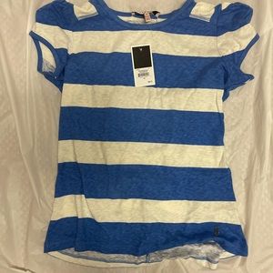Juicy couture Blue and white striped tee shirt